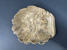 Vtg Bronze Native American Catch all Tray picture