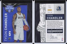 2014-15 Totally Certified Mirror Blue Die Cut #71 Tyson Chandler Mavericks 53/74 picture