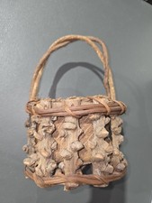 Vintage Adirondack Twig Basket Primitive Rustic Foraging Mushroom Folk Art 11