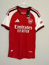 adidas Arsenal Emirates Fly Better Soccer Jersey Size M Red/White picture