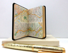APPALACHIAN TRAIL 3x4 MINI Guide Leather Cover Notebook w Maps Info 160 Pgs NAVY picture
