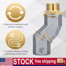 1X Car Fuel Swivel 3/4 Inch NPT Fuel Transfer Hose Swivel 360 Rotate Connector picture