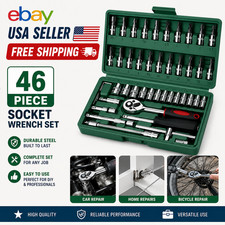 46pcs1 Socket Wrench Set – Ratchet & Torque Combo for Auto/Moto Repair  Hex Bit picture