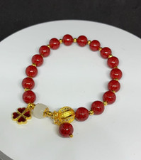 8.5mm Cinnabar Beads Bracelet (7.5