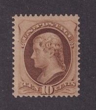 MATT'S STAMPS US SCOTT #188 THOMAS JEFFERSON 10-CENT 1879 ISSUE, MVLH CV$1800 picture
