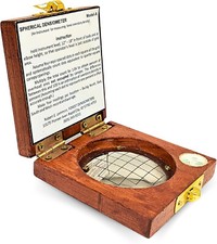 Vintage Scientfic Instrument Crown Densiometer, Convex Natural Wooden Handcraft picture