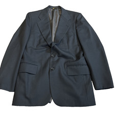 Vintage Barneys - Halston - Mens Blue Blazer 100%  Wool - 40  Union Made picture