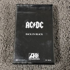 AC/DC Back In Black Cassette Tape Atlantic CS 16018 1980 Hard Rock Classic picture