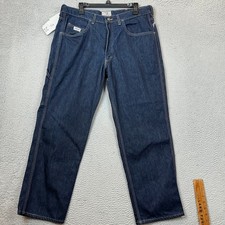 NEW Tyndale Pants Men 34X29 F290T Dark Wash Flame Resistant FRMC Arc Rated Denim picture