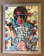 'Beauty Parlor Gal', Mixed Media Oil Painting, Fun Art, Figure Painting picture