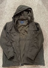 St. John's Bay Jacket Size Medium Green Hooded picture