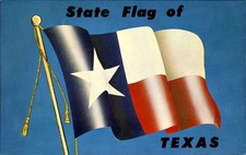 Lone Star State Flag of Texas TX ~ vintage postcard picture