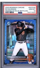 2025 Bowman Chrome - Prospects Bo Davidson, Bo Davidson #BCP-206 Blue Reptilian picture