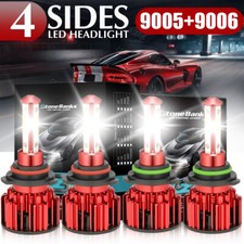 9005 9006 LED Headlights Kit Combo Bulbs 6500K High Low Beam Super White Bright picture