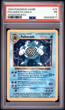 1999 POKEMON BASE SET SHADOWLESS #13 POLIWRATH-HOLO PSA 1 picture