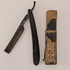 Antique H Boker & Co Straight Razor Extra Hollow Ground Tree w Box picture