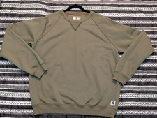 Carhartt Crewneck Sweatshirt Army Green Large Crafted Series US Made Heavyweight picture
