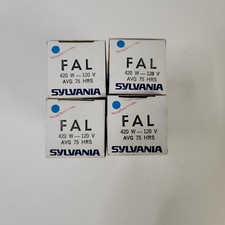 Sylvania GTE FAL 420 W 120V Halogen Projector Lamp Bulb x4 Vintage Stock/Package picture