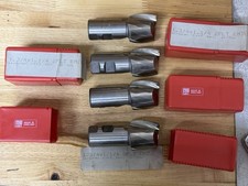 VTG NOS Set 4 Pro Cut England HSS Shell End Mill 1-3/4” x 1-1/4” 2 Flute G56 Lot picture