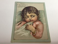 Antique Advertising Business Trade Card Pitkin Jeweler Princeton Illinois picture