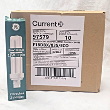 10PK GE 97579  18 Watt Compact Fluorescent 2 Pin Light Bulb 3500k F18DBX/835/ECO picture