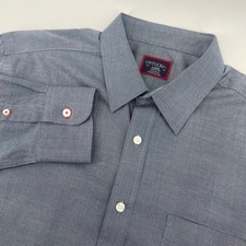 UNTUCKit Pio Cesare Shirt Mens Large Navy Blue Wrinkle Free Button Down picture