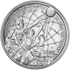 2020-P Proof $1 Basketball Hall of Fame Silver NGC PF70UC FDOI Celebration Label picture