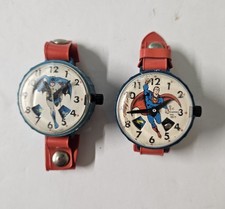 Vintage 1974/77 Marx Toys Batman and Superman Watches picture