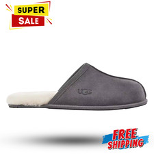 [HOT SALE] UGG Mens Scuff Dark Grey Heather Regular Slip On Slipper NEW picture