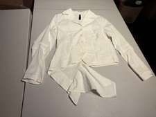 Porto San Francisco Top Women’s 1 Small White Button Blouse Lagenlook Boho Artsy picture