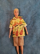 Handmade Ken Doll Mexican shirt and docker type shorts Yellow picture