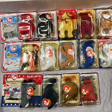 Ty Teenie Beanies Lot Lefty Righty Spangle Peanut 1999 Retired Vintage picture
