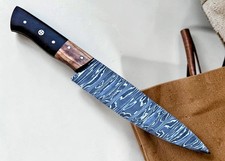 Custom Hand Made Forged Damascus Steel Blade Utility Kitchen Chef Knife ZS 51 picture