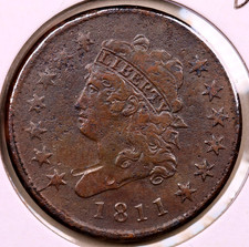 1811 Classic Head Large Cent Choice VF Details ***RARE ORIGINAL COIN*** picture