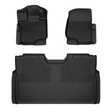 Weatherbeater TPE Black Floor Mats Custom For 2015-2025 Ford F150 Super Crew picture