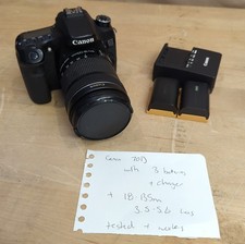 Canon EOS 70D Camera w/ 18-135mm 3.5-5.6 Lens + 3 Batteries & Charger Bundle picture