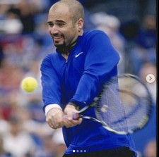 Nike Andre Agassi Challenge Court US Open 1996 Indigo Long Sleeves Zip XL Tennis picture