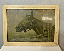 ANTIQUE FRAMED Carl Kahler rare print THOROUGHBRED 12X15 picture