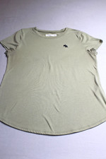 Abercrombie T Shirt Kids Size 15-16 Sage Green Short Sleeve Crew Neck picture