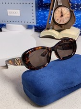 Gucci GG1829S Retro Oval Sunglasses Tortoise Acetate Frame Ladies Shades picture