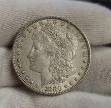 1880  US Morgan Silver Dollar $1 XF (Cleaned,Retoned) picture