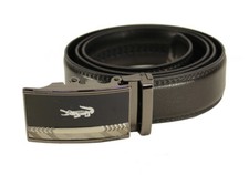 Mens Genuine Leather Automatic Slide Dress Ratchet Belt Width 1-3/8