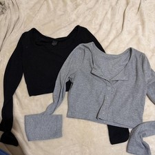 Black Grey Wild Fable Crop tops S picture
