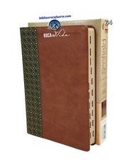 Biblia de Estudio Scofield Pastoral Reina Valera 1960 cafe y verde con indice picture