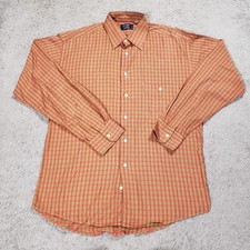 Vintage Gitman Bros Shirt Men M Rust Plaid Textured Weave Long Sleeve Cotton picture