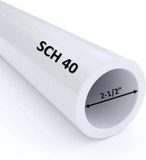VENTRAL Schedule 40 PVC Pipe 2 1/2 Inch (2.875 OD), White, Cut Lengths for picture