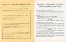 1964 Wisconsin Republican Convention Platform Resolutions JFK Warren Commission picture