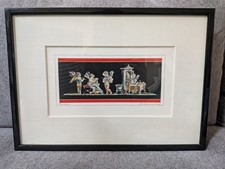 Vintage Mid-Century Italian Francione Signed Painting Pompei Cherubs Putti Frame picture