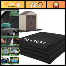 Waterproof Outdoor Storage Shed Floor Mat 10x10 FT, Washable Non-Slip Felt, Gard picture