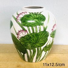 Exquisite Collectible Art Hand-Painted Porcelain Jar with Lotus Pattern picture